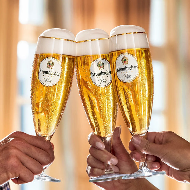 Krombacher vasos de cerveza en pie 300 ml - 4 piezas
