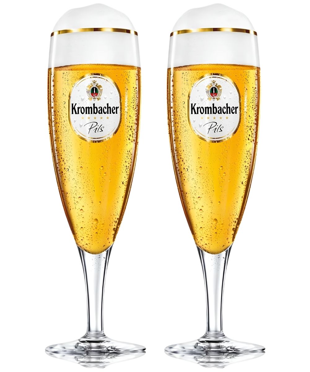 Krombacher Beer Glasses on Stem 300 ml - 2 pieces