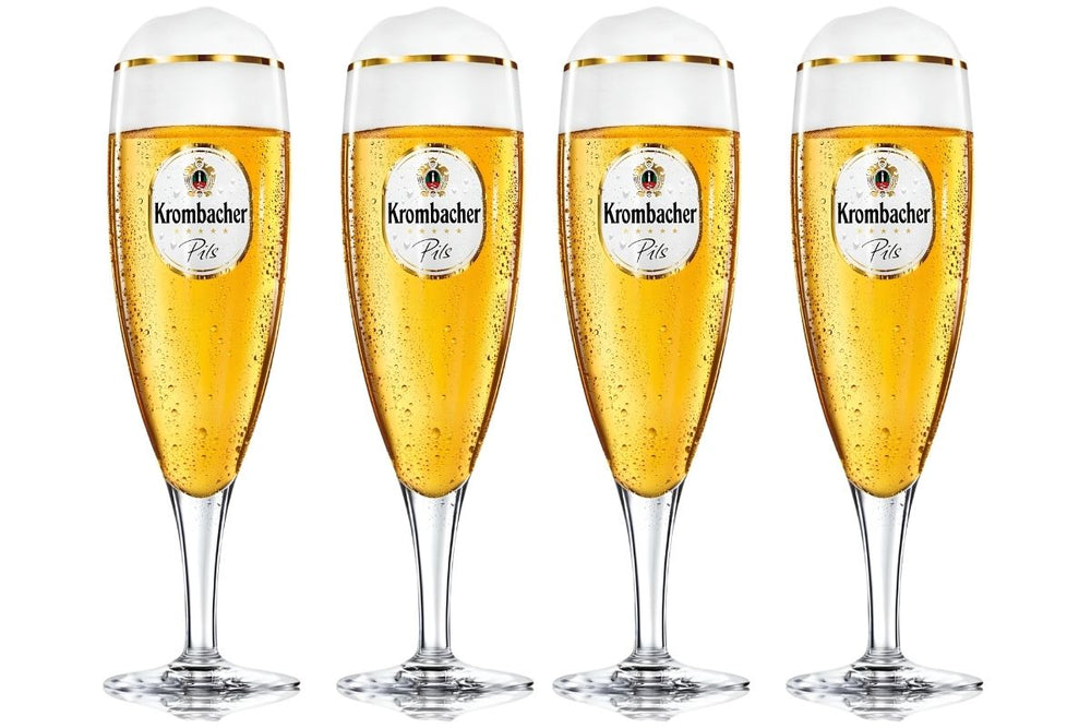 Krombacher vasos de cerveza en pie 300 ml - 4 piezas