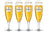 Krombacher vasos de cerveza en pie 300 ml - 4 piezas