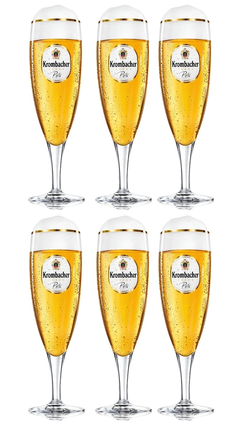 Krombacher Beer Glass on Stem 300 ml - 6 pieces