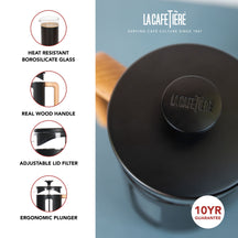 La Cafetiere Cafetiere Pisa Black 350 ml / 3-cup - French Press