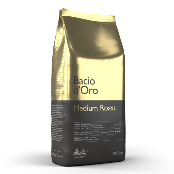 Melitta Coffee Beans / Espresso Beans Bacio d'Oro - Medium Roast - 1 Kg
