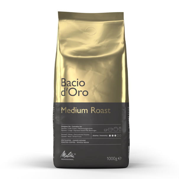 Melitta Coffee Beans / Espresso Beans Bacio d'Oro - Medium Roast - 1 Kg