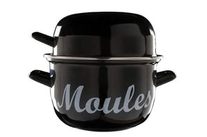 Olla para mejillones Cosy & Trendy - Esmalte - Negro - ø 18 cm / 2.8 litros - capa antiadherente esmaltada
