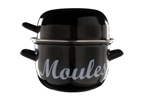 Olla para mejillones Cosy & Trendy - Esmalte - Negro - ø 18 cm / 2.8 litros - capa antiadherente esmaltada