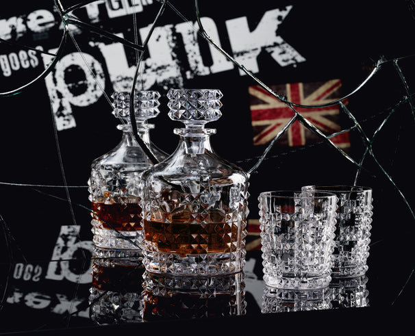 Nachtmann Whisky Set Punk 3-piece - Decanter 750 ml & 2 Whisky Glasses 348 ml
