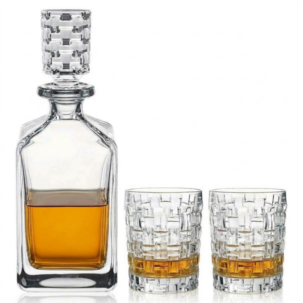 Nachtmann Whisky Set Bossa Nova 3-piece - Decanter 750 ml & 2 Whisky Glasses 330 ml