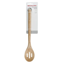 KitchenAid Vegetable Spoon Core Birch Wood 34 cm Brown - Slotted Spoon Nonstick
