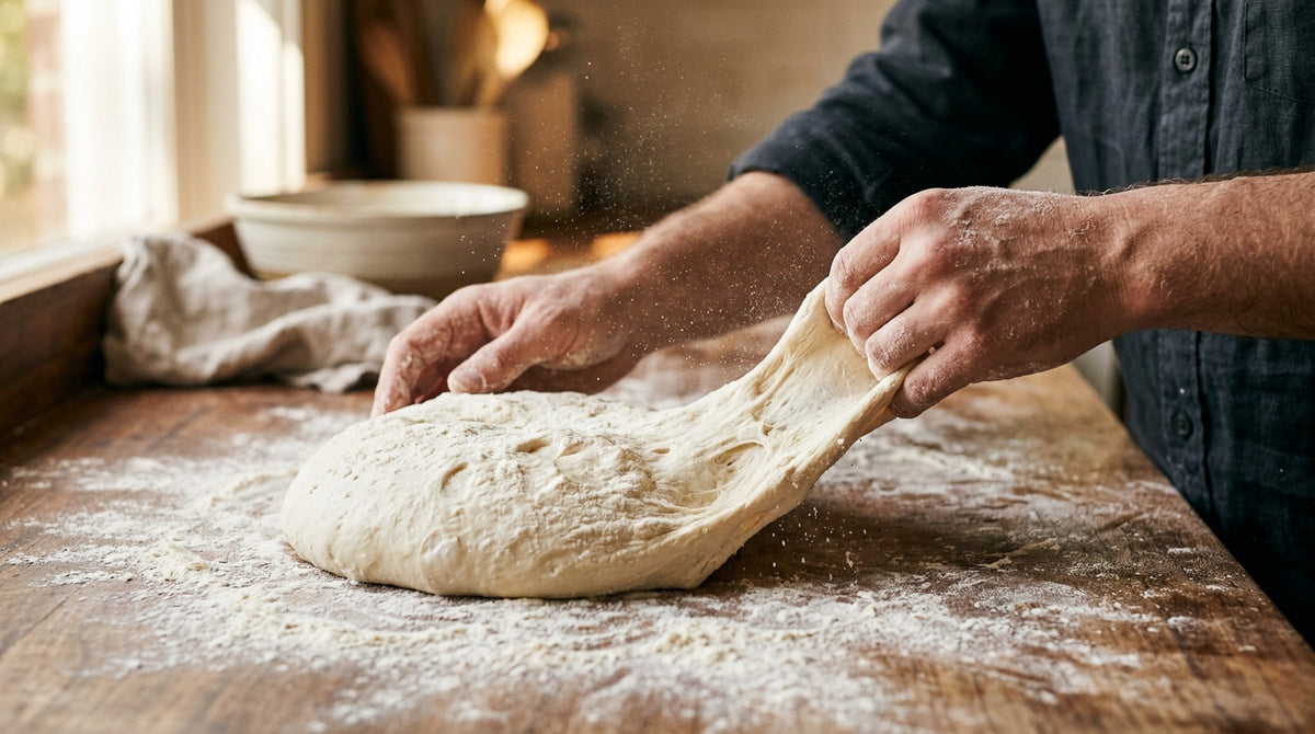 Light and elastic dough, made with just a spoon and a little patience.