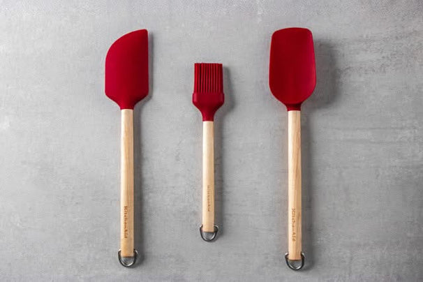Set de espátulas Core Rojo Emperador Madera de abedul 3 piezas