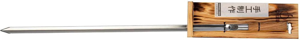Forged BBQ Skewers Churrasco - Olive Wood / Steel - V - shape - 60cm
