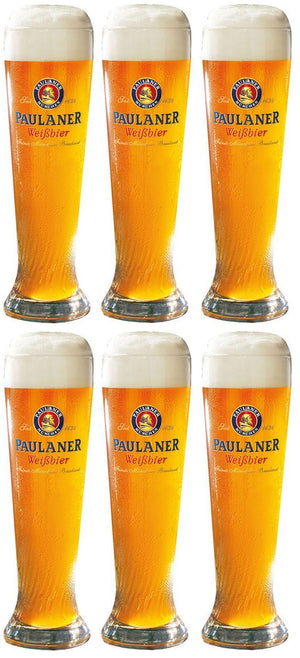 Vasos de cerveza Paulaner Weizen - 300 ml - 6 piezas