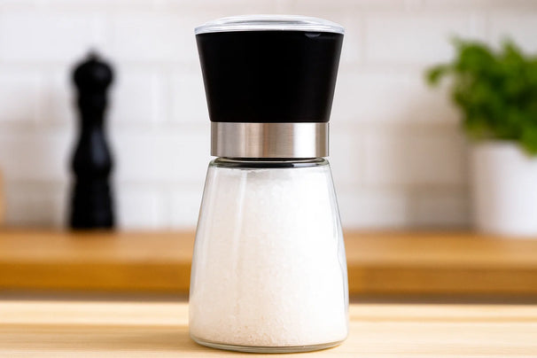 Set de molinillos de pimienta y sal Cookinglife - vidrio - negro - 2 piezas