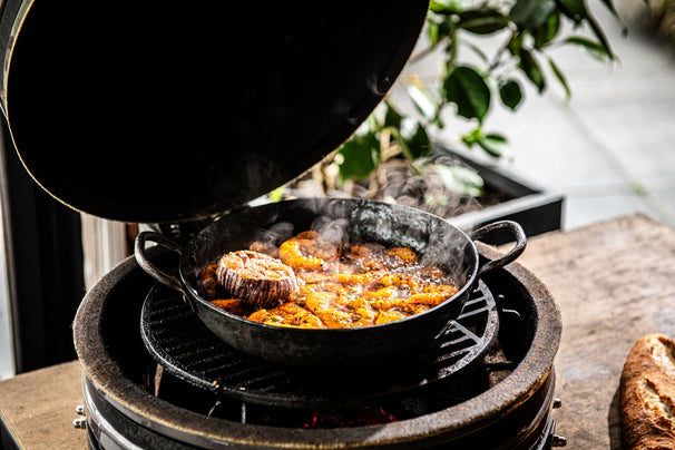 Sartén Forged de acero al carbono con 2 asas ø 28 cm - compatible con todas las fuentes de calor - sin recubrimiento antiadherente