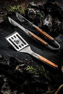 Laguiole Style de Vie BBQ Set Luxury Line - Olive Wood