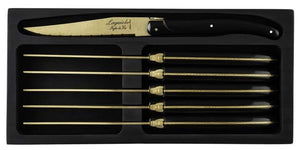 Cuchillos para steak Laguiole Style de Vie Prestige Line Oro - 6 piezas