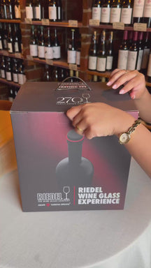 Riedel Wine Glass Set Fatto A Mano Black Tie - Bordeaux Grand Cru, Burgundy Grand Cru, Riesling & Oaked Chardonnay - 4 pieces