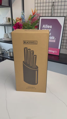 Blackwell Knife Block - Chef's knife, Bread knife, Meat knife, Office knife & Paring knife 6-Piece