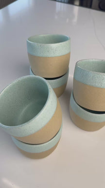 Costa Nova Tazas de Café Arenito Aqua 200 ml - 6 piezas