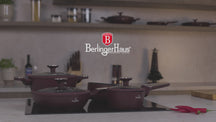 BerlingerHaus Cookware Set Nordic Matte Bordeaux 11-Piece - Cooking Pot ø 20, 24, 28 cm, Frying Pan ø 24, 28 cm & Saucepan ø 16 cm - Suitable for All Heat Sources