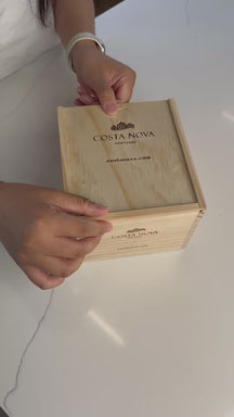 Costa Nova Tazas de Espresso Grespresso Denim 80 ml - 8 piezas - Caja de regalo