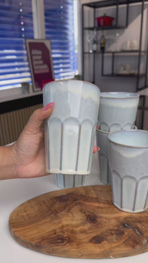 Cosy & Trendy Latte Macchiato Cups Bistro Vintage White 450 ml - 6 pieces
