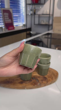 Cosy & Trendy Espresso Cups Bistro Thyme Green 90 ml - 6 pieces