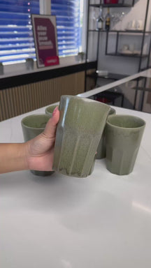 Cosy & Trendy Latte Macchiato Cups Bistro Thyme Green 450 ml - 6 pieces