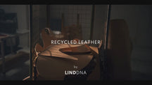 LIND DNA Placemats Nupo - Leather - Black - Curved - 44 x 37 cm - 2 pieces