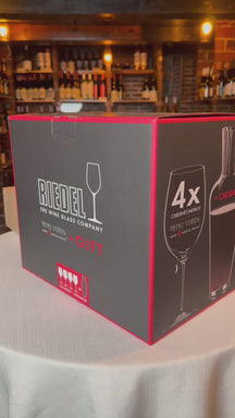 Riedel Wine Glass Set - Red Wine Glasses - Veritas - Cabernet/Merlot + Wine Friendly Decanter