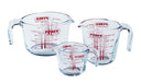 Pyrex Glass Measuring Cup Set Iconics' 3-Piece - 250 ml, 500 ml & 1 Liter