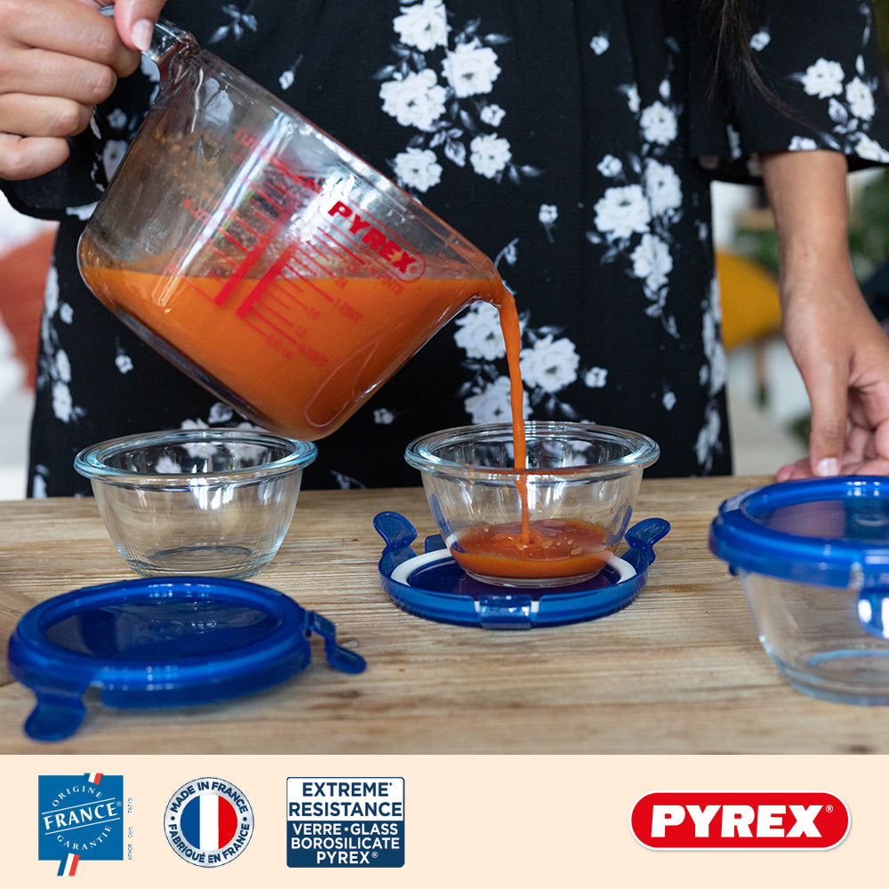 Pyrex Glass Measuring Cup Set Iconics' 3-Piece - 250 ml, 500 ml & 1 Liter