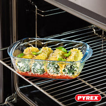 Pyrex Glass Oven Dishes with Lid Cook & Heat 1 Liter - 3 Pieces