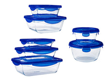 Pyrex Recipientes de Vidrio para Alimentos / Fuentes con Tapa Cook & Go 7 Piezas