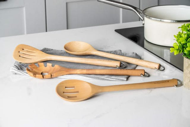 Set de utensilios de cocina Core Madera de abedul 4 piezas