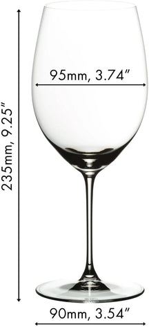 Riedel Wine Glass Set - Red Wine Glasses - Veritas - Cabernet/Merlot + Wine Friendly Decanter