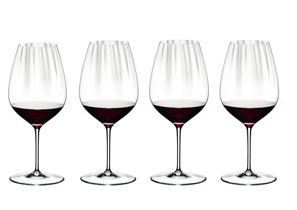 Set de copas de vino Riedel - Copas para vino tinto - Performance - Cabernet / Merlot - 834 ml - 4 unidades