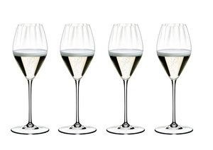 Set de copas de vino Riedel - Copas de champán - Flutes - Performance - 375 ml - 4 unidades