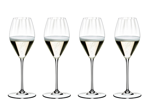 Set de copas de vino Riedel - Copas de champán - Flutes - Performance - 375 ml - 4 unidades