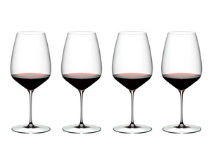 Set de copas de vino Riedel - Copas para vino tinto - Veloce - Cabernet Sauvignon / Merlot - 829 ml - 4 unidades