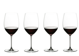 Set de copas de vino Riedel - Copas para vino tinto - Veritas - Cabernet / Merlot - 709 ml - 4 unidades