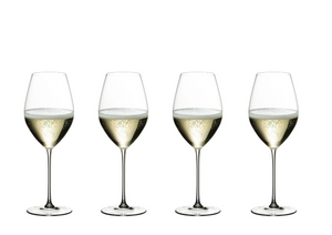 Set de copas de vino Riedel - Copas de champán - Flutes - Veritas - 449 ml - 4 unidades