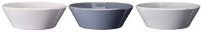 Cookinglife Ensaladeras Siaki - Blanco / Azul / Gris ø 25 cm - Porcelana - 3 piezas