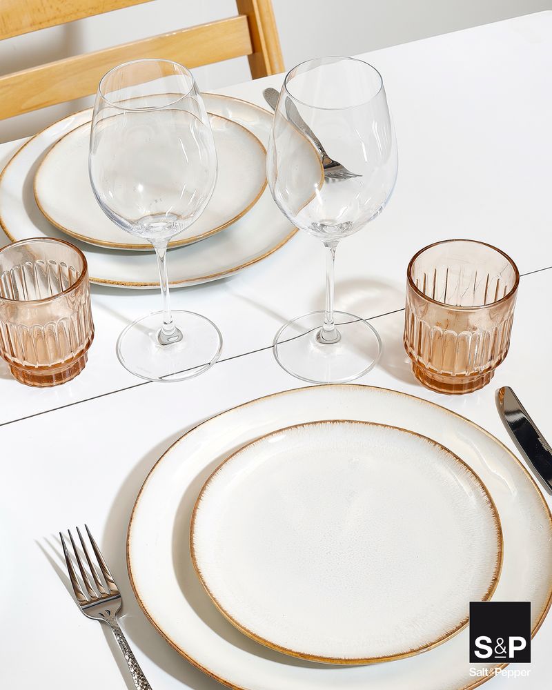 Salt & Pepper Dinner Plates Artisan White ø 28 cm - 4 pieces
