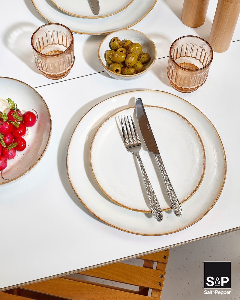 Salt & Pepper Dinner Plates Artisan White ø 28 cm - 4 pieces