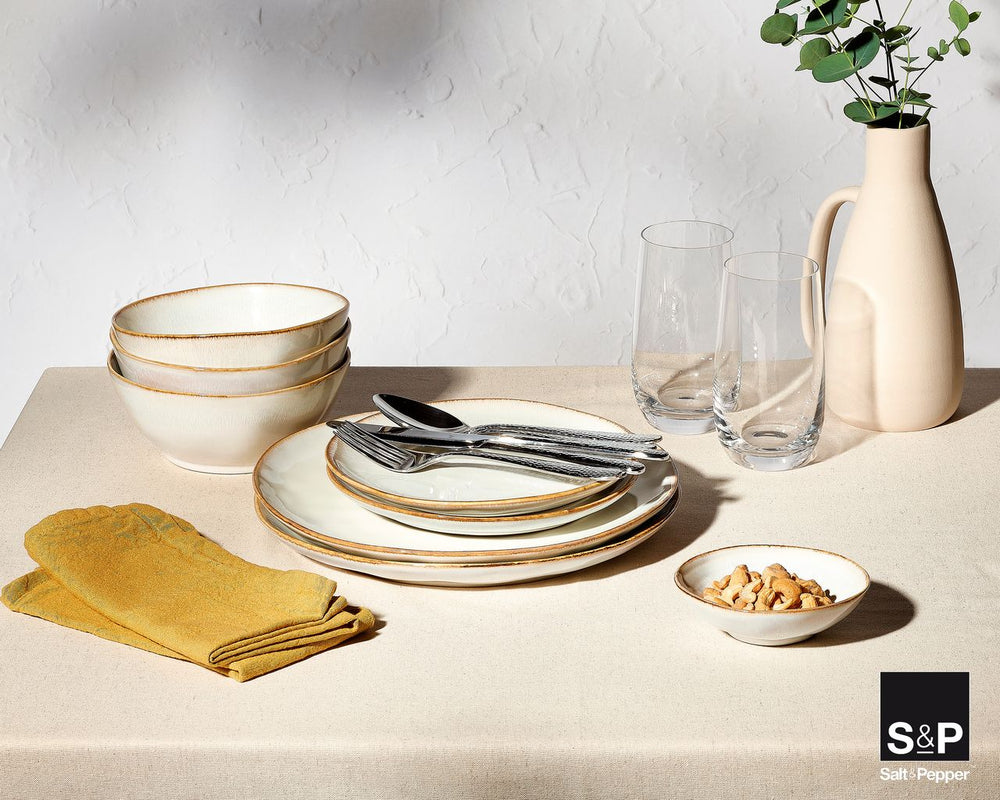 Salt & Pepper Dinner Plates Artisan White ø 28 cm - 4 pieces