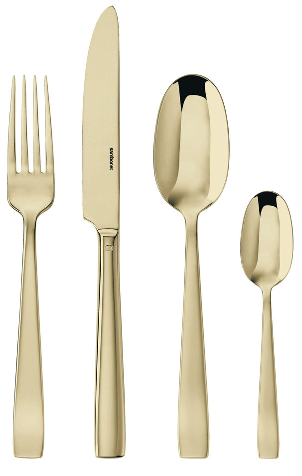 Sambonet Set de cubiertos Flat - Champagne - 24 piezas / 6 personas