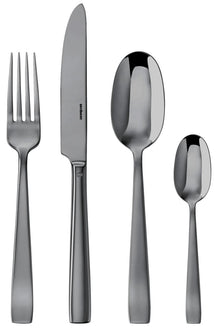 Sambonet Set de cubiertos Flat - Negro - 24 piezas / 6 personas