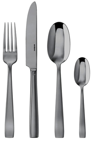 Sambonet Set de cubiertos Flat - Negro - 24 piezas / 6 personas